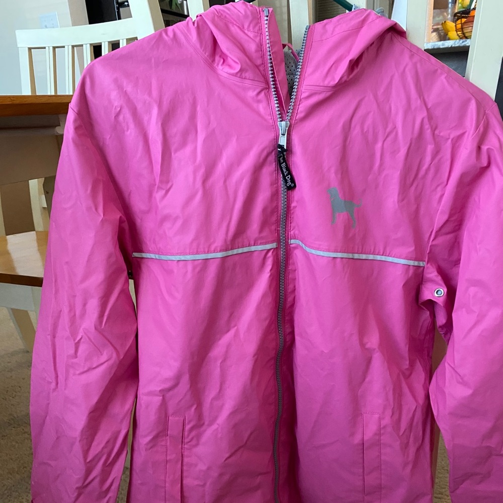 The black dog rain coat